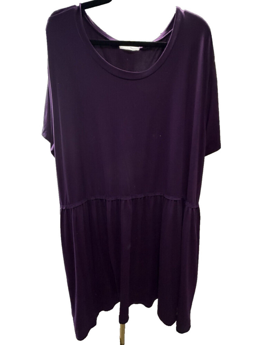 Entro Womens A Line Midi Dress Purple XXL Short Sleeve Casual Party 2XL No Tag